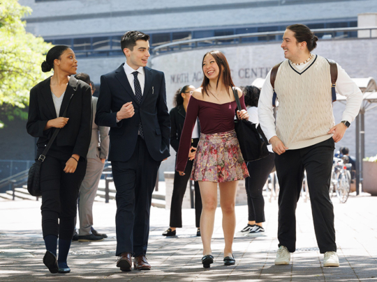 Students walking