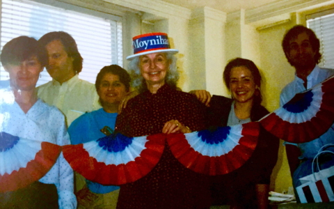 Campaign staff with Liz